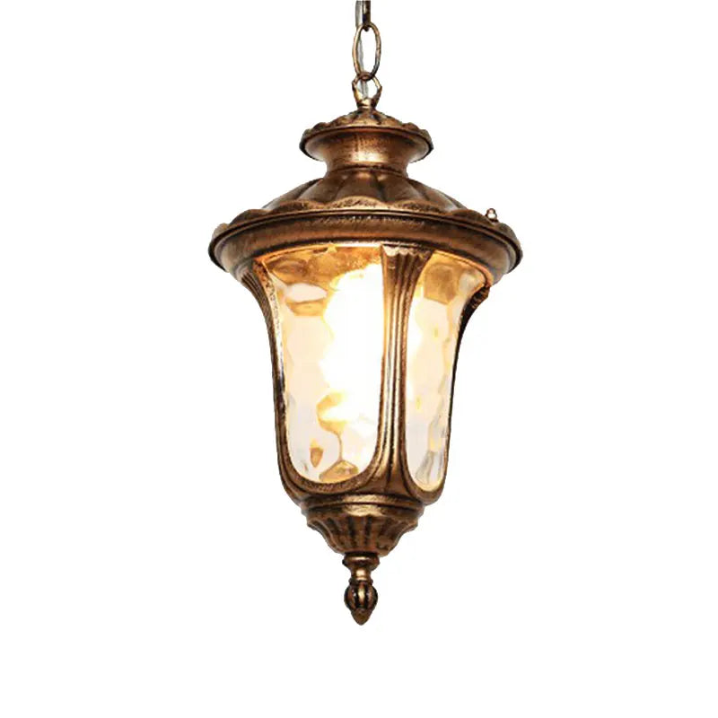 lampe suspendue or noir transparent classique vintage chaîne chambre salon étancheextérieur