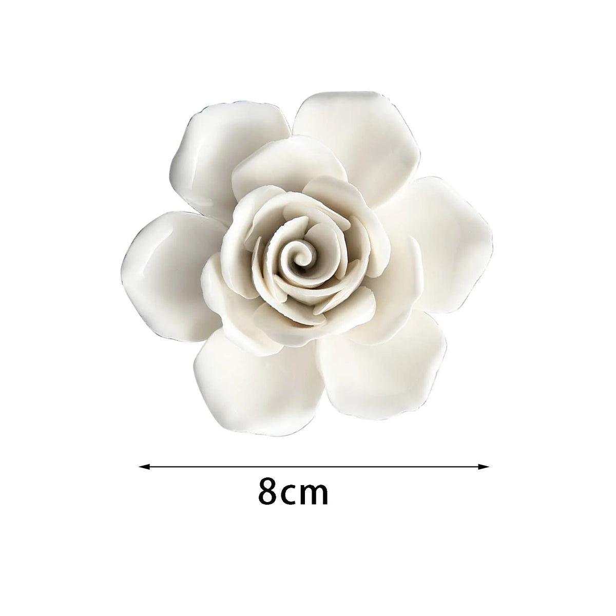 décoration murale fleurs artificielles céramique blanc gris moderne réaliste adhésif