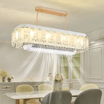 plafonnier led blanc doré cristaux floraux élégant télécommande contemporain lumière salon chambre