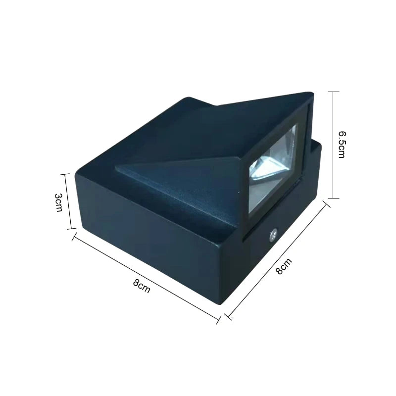 applique murale moderne 3W LED noir bronze rouge vis fixation contemporaine