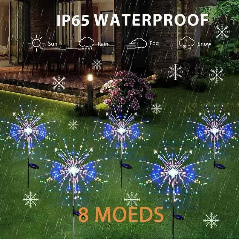 décoration extérieure solaire led bleu vert jaune blanches motifs festifs jardinétales transparentes