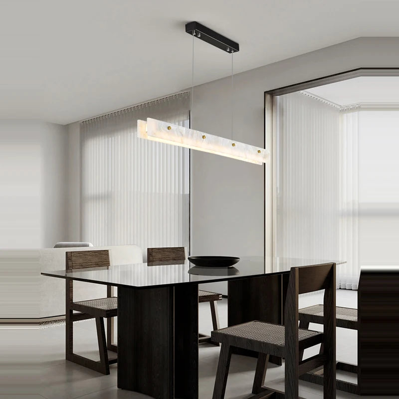 lampe suspendue marbre moderne blanc beige doré intérieur salon chambre