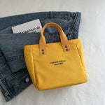sac main toile polyester couleur rose rouge noir blanc jaune moderne casual poignées fermure