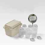 boîte rangement pratique beige vert olive pots conservation couvercle robuste plastique respectueux environnement