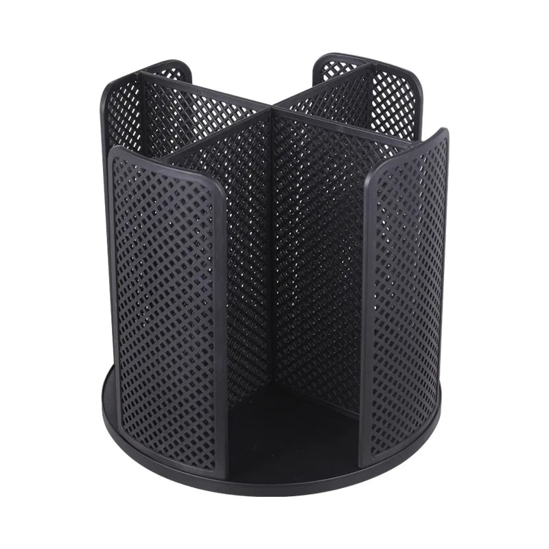 organisateur rangement rotatif tasses plastique noir blanc moderne multifonction cuisine fourchette cuillère porteporte