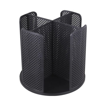 organisateur rangement rotatif tasses plastique noir blanc moderne multifonction cuisine fourchette cuillère porteporte