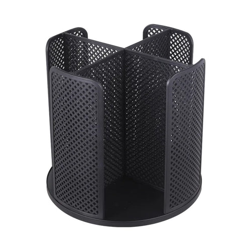 organisateur rangement rotatif tasses plastique noir blanc moderne multifonction cuisine fourchette cuillère porteporte