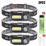 lampe frontale led rechargeable usb noir gris rouge camping cyclisme