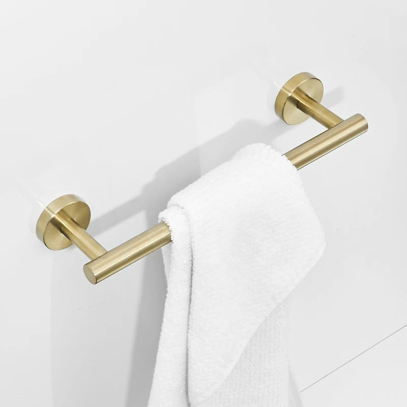porte serviettes mural acier inoxydable noir mat doré serviettes moderne fixations argent lisses
