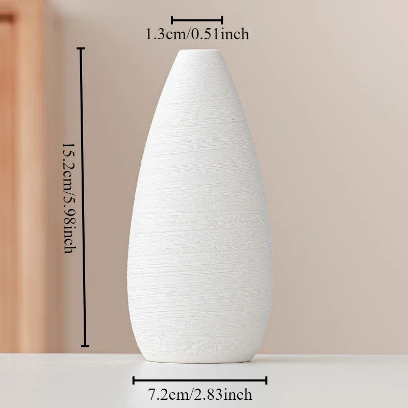 vase céramique blanc minimaliste ligne horizontale décoration intérieur table simpleOpaque