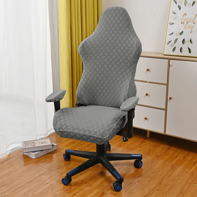 housse chaise élasthanne polyester anti salissures couleurs noir blanc gris moderne ergonomique adjustable roulettes