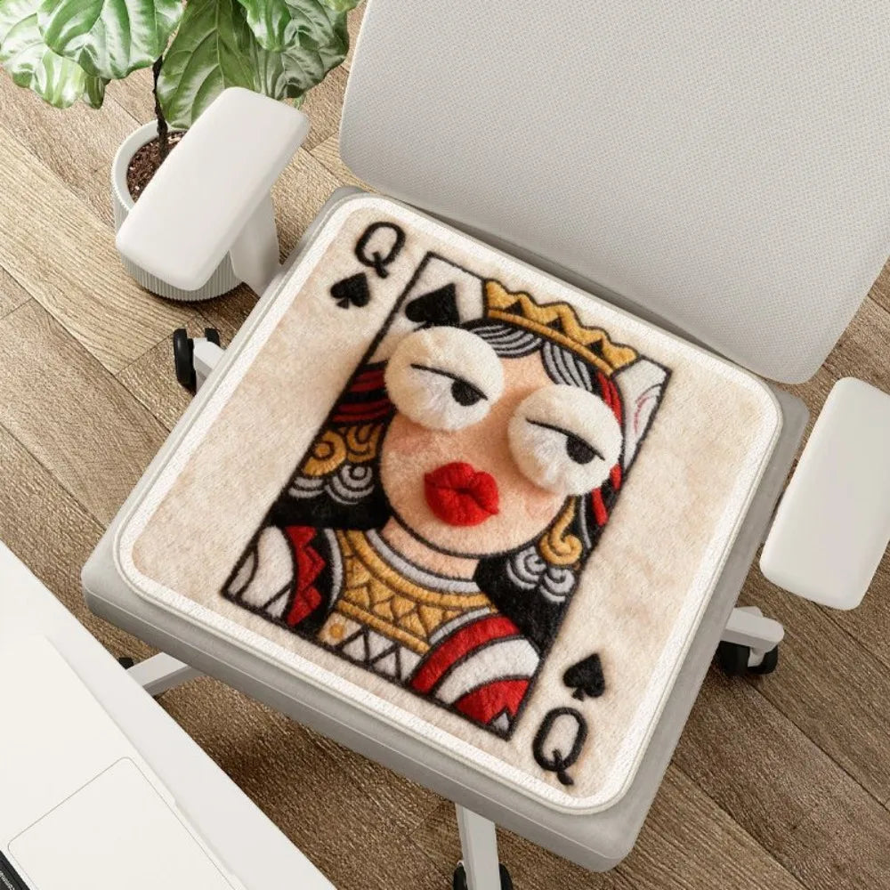 coussin chaise cartoon dessins animés chats cartes jouer 40x40cm solide doux adultes