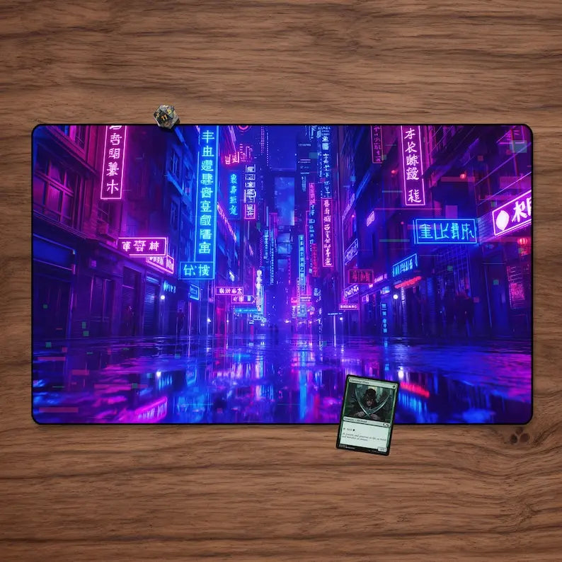 tapis souris cyberpunk tapis jeu urbain impression lumineuse bordures cousues gaming