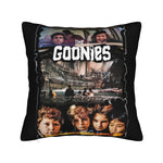 taie d'oreiller crâne goonies sabres vintage noir zip invisible 18x18in polyester lit