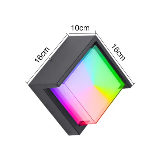lampe led murale moderne noire ip65 hydrofuge wifi zigbee 2492000lm