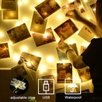 Guirlande lumineuse photo clips décor chambre