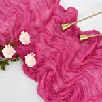 ruban table rose rayures horizontales moderne pompons fleurs séchées 90x180cm occasionnels événements