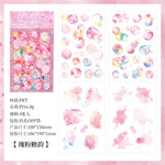 sticker bulle marbré moderne vert bleu rose orange jaune blanc décoratif adhésif transparent portables