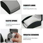 boîte rangement montres simili cuir noir blanc rouge moderne coussin mousse elastic