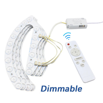 Module LED blanc moderne 72W 96W aimants remote control tricolore 220V