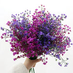 bouquet artificiel violet rose vert cloches modernes décoration intérieure maison événements anniversaires fêtes
