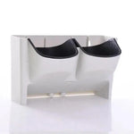 pots fleurs muraux modernes minimaliste vert orange blanc plante artificielle fixations murales
