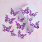 papillons décoratifs multicolores ornements floraux adhésifs diy gâteaux cupcakes boîtes cadeaux chambre coucher