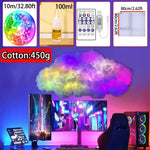 lampe led nuage multicolore moderne adhésive ruban led contrôleur chambre