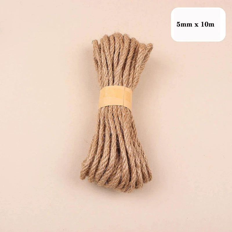 corde jute naturelle 1mm 14mm artisanale rustique décoration maison bricolage macramé fibrée marron clair