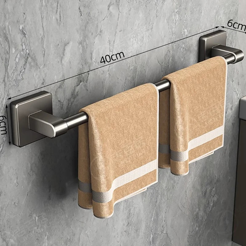 porte serviettes mural noir mat alliage aluminium serviettes incluse moderne salle bain rangement étagère
