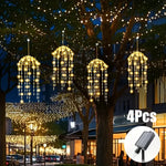 guirlande lumineuse solaire cascade blanc chaud moderne ip65 modes contemporain
