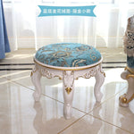 tabouret sculpté cuir tissu brodé classique baroque élégant maison salon chambre