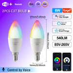 ampoule led intelligente e14 blanc multicolore effet flamme transparent moderne 2700k 6500k wifi alexa