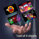 autocollants protection carte credit debit dessin anime noir rouge jaune bleu opaques waterprooche réutilisables