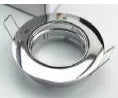 Anneau fixation LED noir argent chrome doré moderne