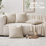 housse coussin nordique chenille solide couleur unie tissage grossier décoratif 45x45cm pièces moderne