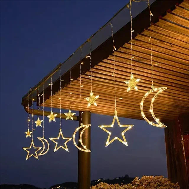 guirlande lumineuse solaire transparente boules dorées clips modernes décoration extérieure noël jardin festive