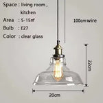 suspension lumineuse industrielle vintage transparente ampoule filament dorée câble suspendu chambre salon