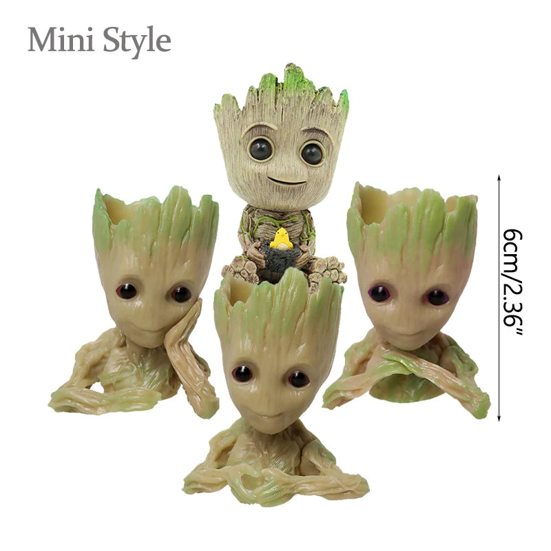 cache pot groot résine vert clair figurine gardiens galaxie décoration maison plante artificielle créatif