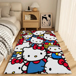 tapis sol chambre enfant motif hello kitty carreaux moderne doux anti dérapant décoratif