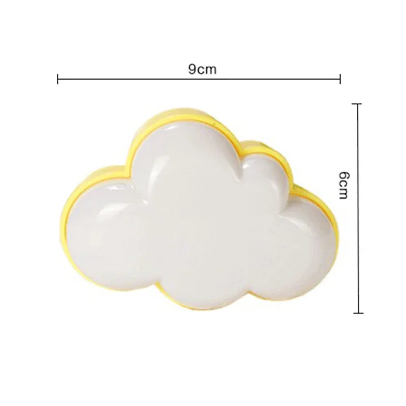 veilleuse led nuage blanc jaune moderne enfant capteur mouvement prise murale interrupteur chambre nuit