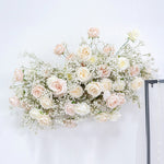 décoration mariage arches fleurs roses baby's breath voile romantique extérieur