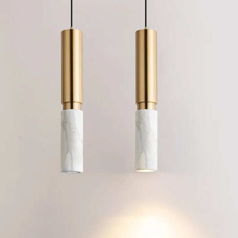 lampe suspendue marbre or veines moderne 100cm hauteur 5w led gu10