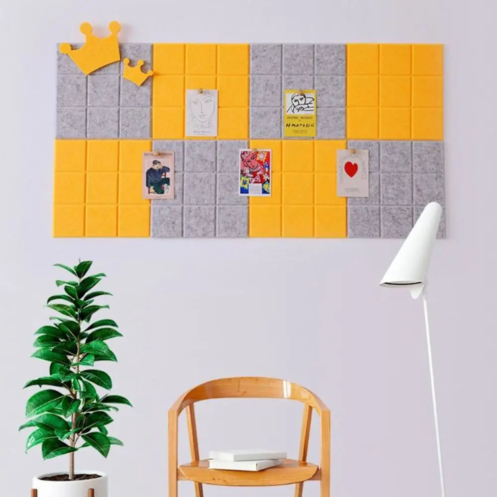 panneau rangement tissu uni orange gris bleu moderne clips autocollants 30cm 30cm