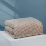 serviette bain absorbante bleu marine texture points moderne 80x150cm lavable machine