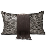 housse coussin moderne imprimé gris noir rouge peluche tissage carré décoration voiture salon chambre
