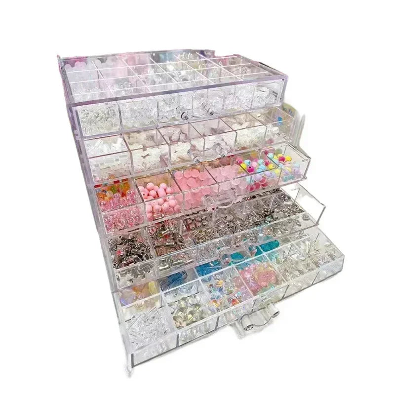 boîte bijoux transparente moderne poignées velours intérieur compartiments multiples accessoires