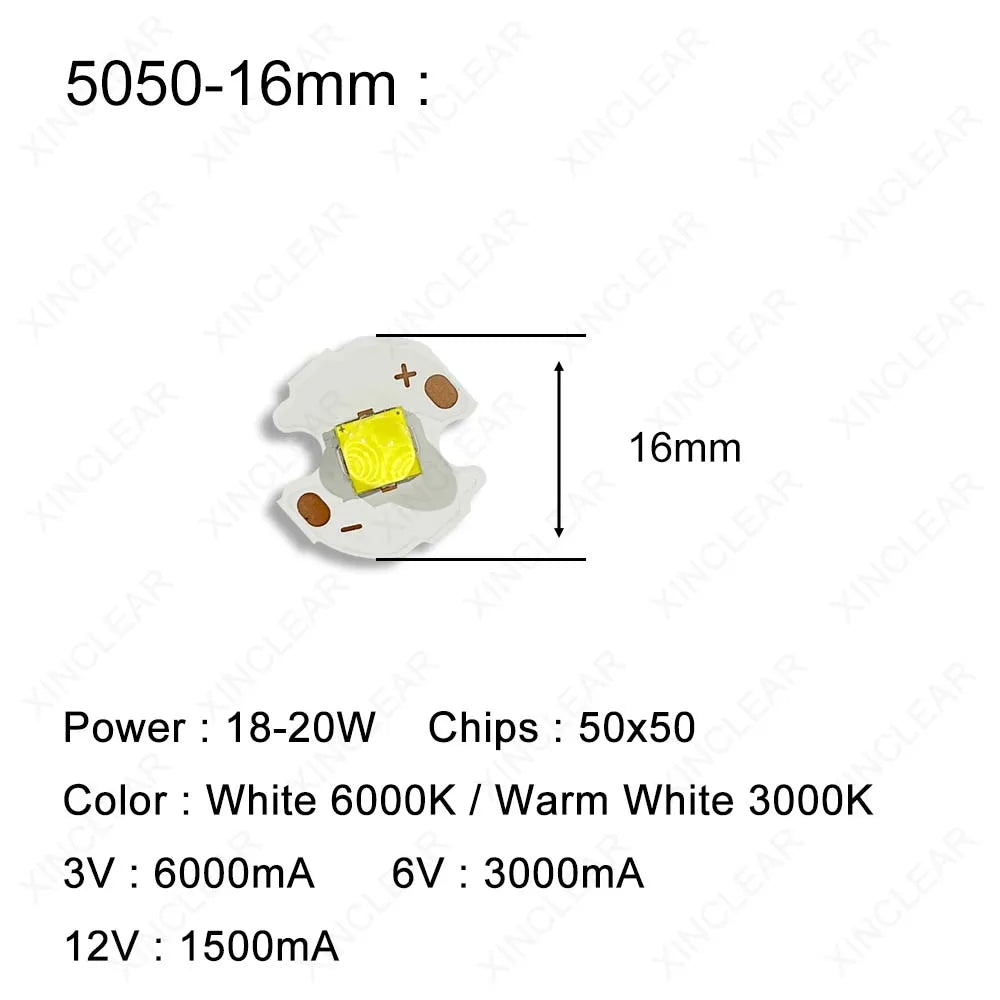 diode led carrée blanc chaud puissance 18w 20w éclairage bricolage montage 12v