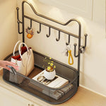 organisateur mural industriel noir crochets panier moderne rangement porte chambre