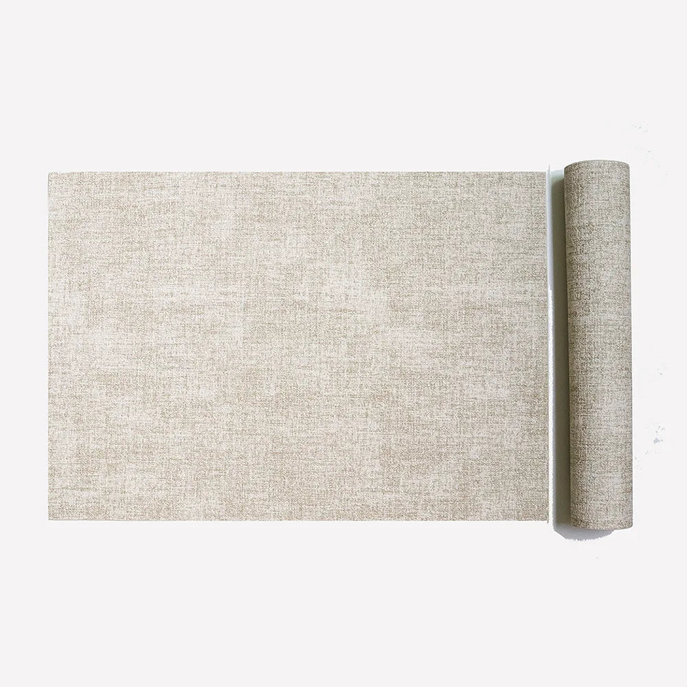 tapis table moderne gris beige marron bleu toile lin respectueux environnement imperméable essuyable resistant